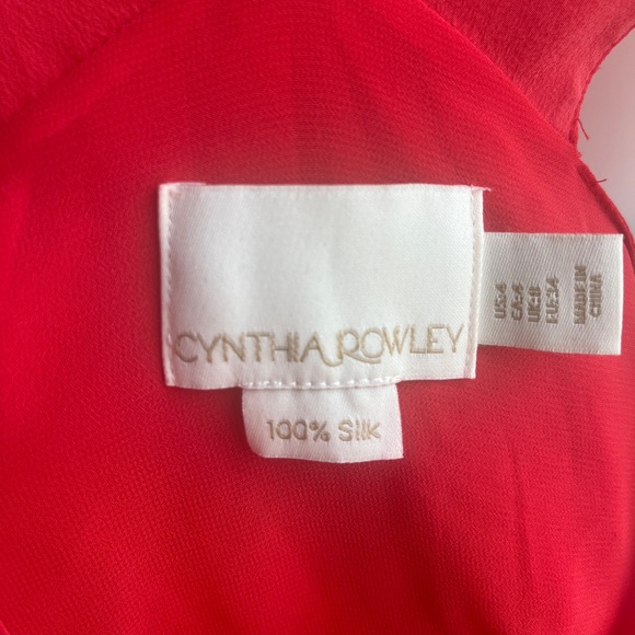 [EUC] CYNTHIA ROWLEY Silk A-line Sleeveless Dress. Size 4 - Picture 5 of 5